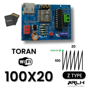 2K Wi-Fi Controller – 100×20 Z-Type Pixel LED with 4GB SD Card