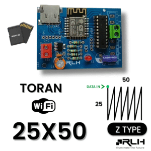 2K Wi-Fi Controller – 25×50 Z-Type Pixel LED with 4GB SD Card