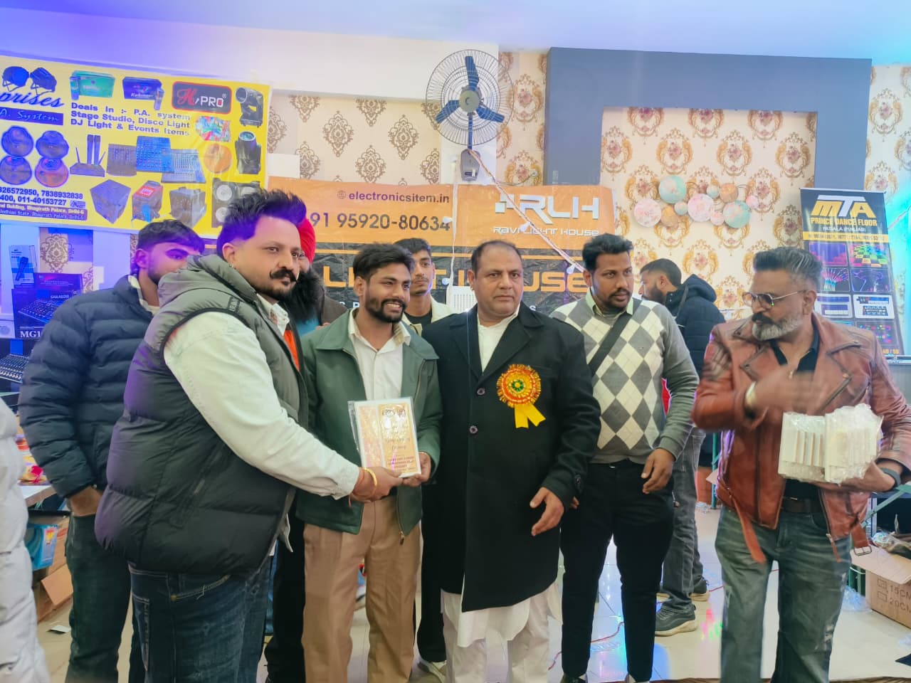 Ravi Light House team at a lighting and decoration exhibition