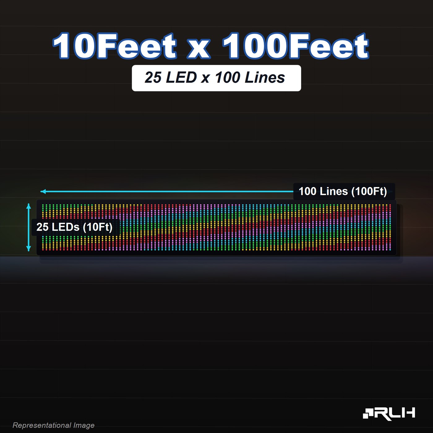 RGB Pixel LED Toran - 10 x 100 Feet