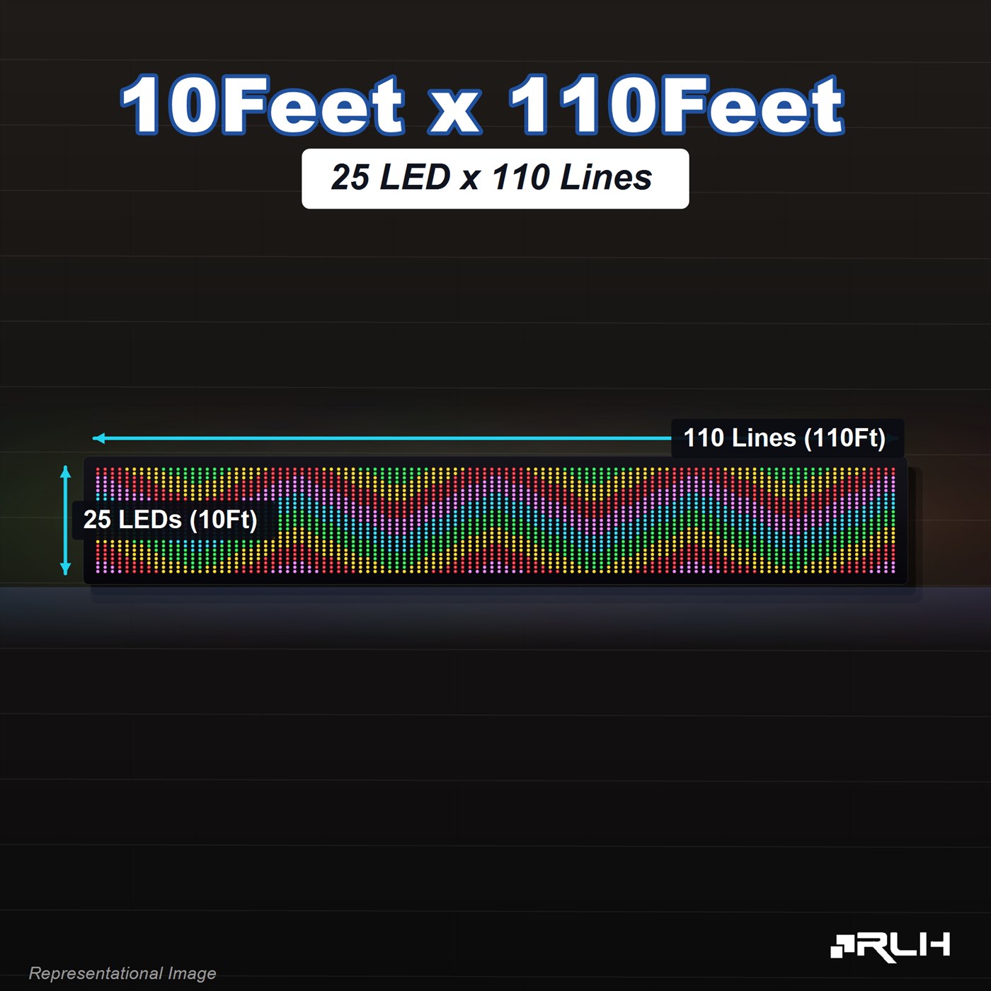 RGB Pixel LED Toran - 10 x 110 Feet