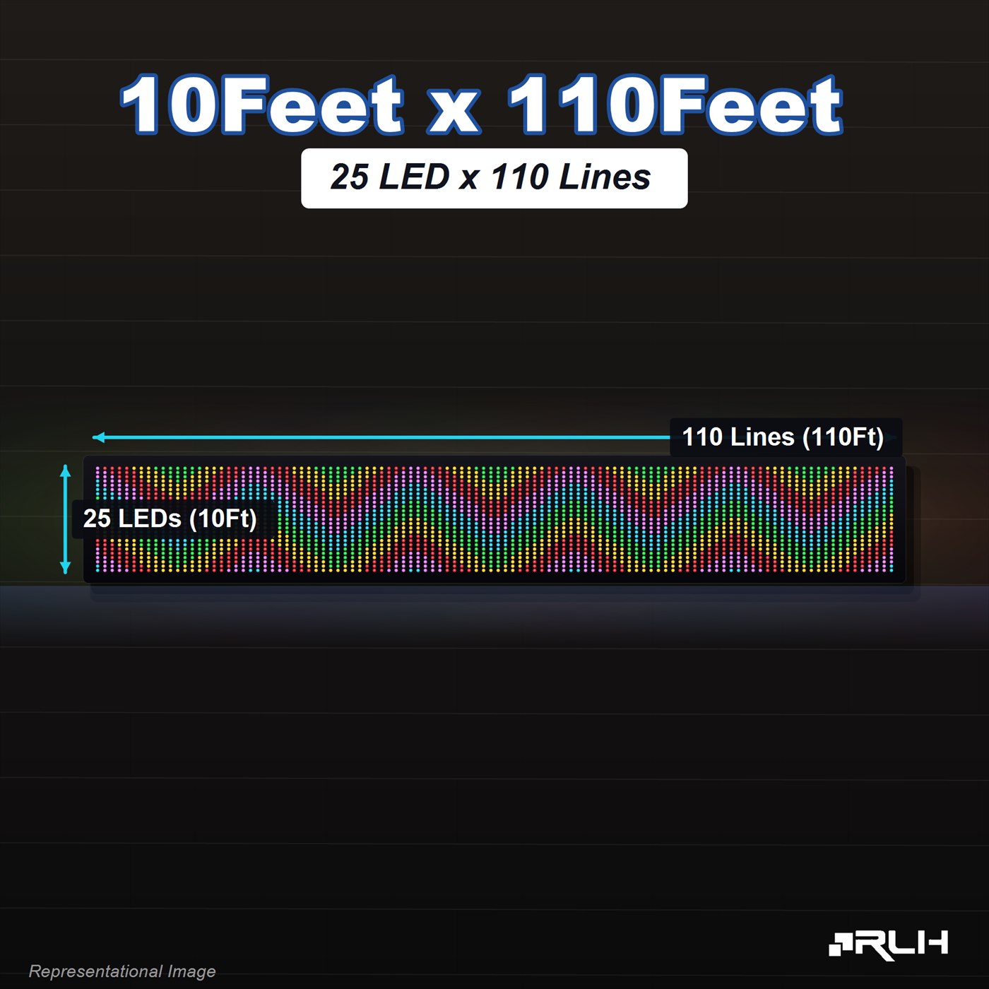 RGB Pixel LED Toran - 10 x 110 Feet - Image 2