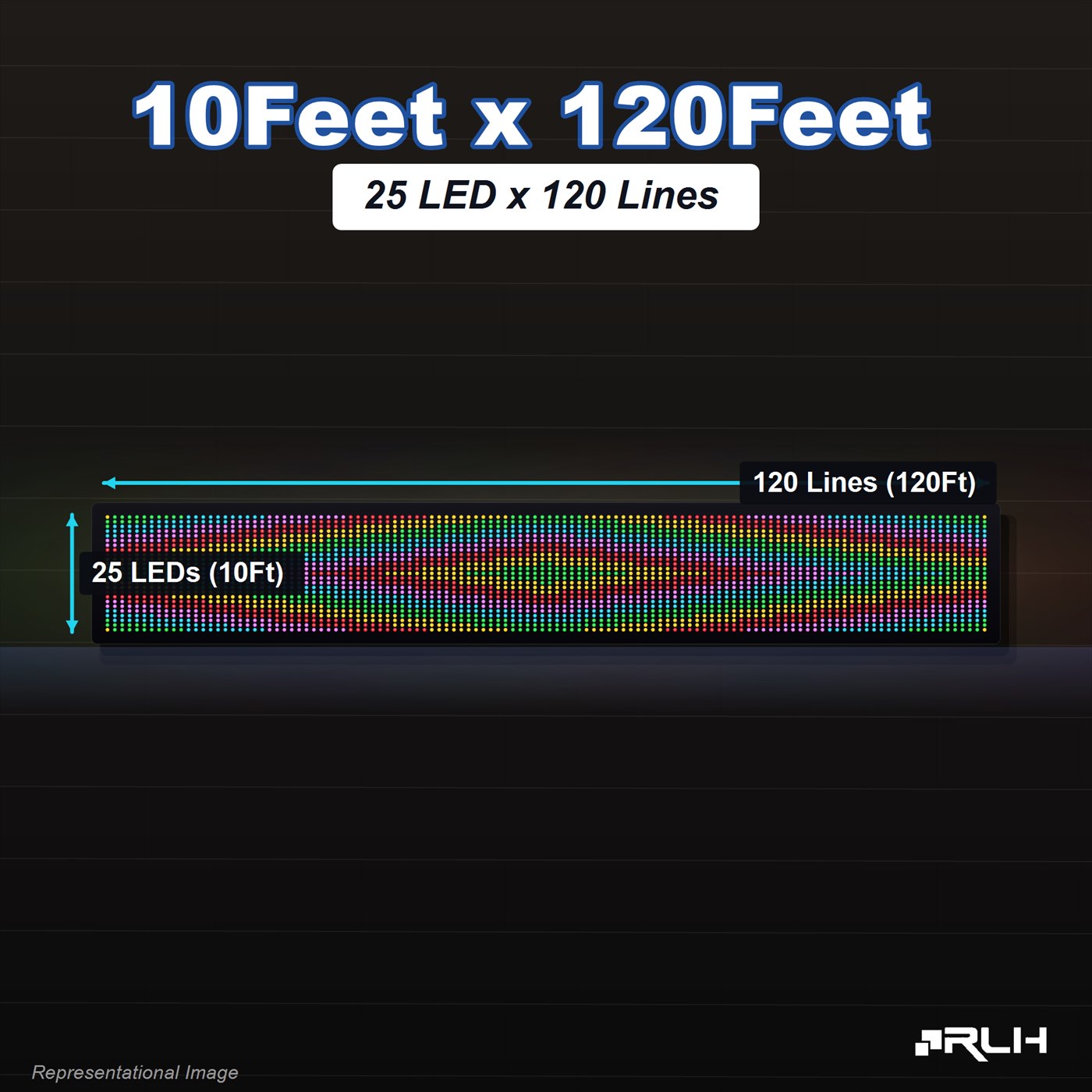 RGB Pixel LED Toran - 10 x 120 Feet - Image 2
