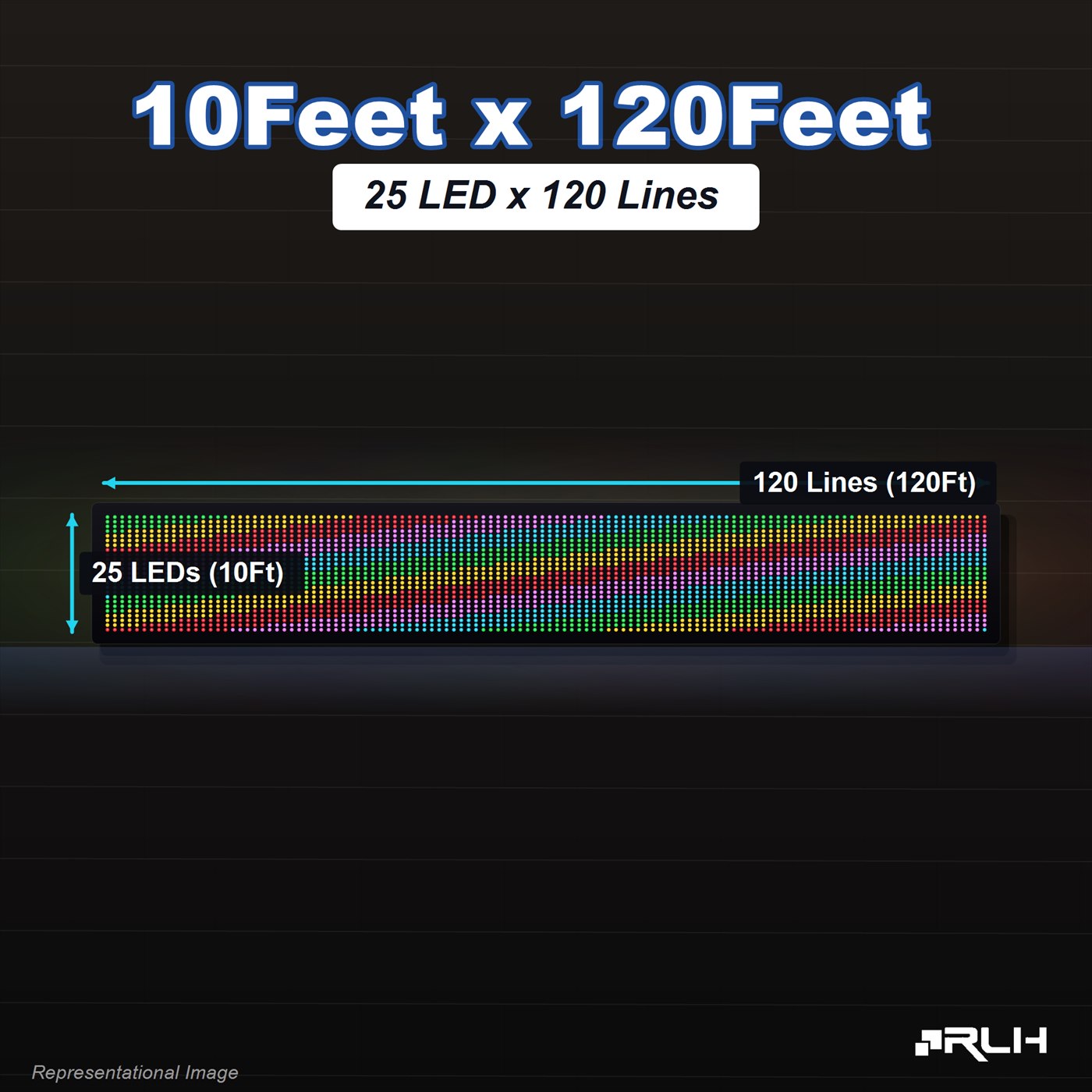 RGB Pixel LED Toran - 10 x 120 Feet - Image 3