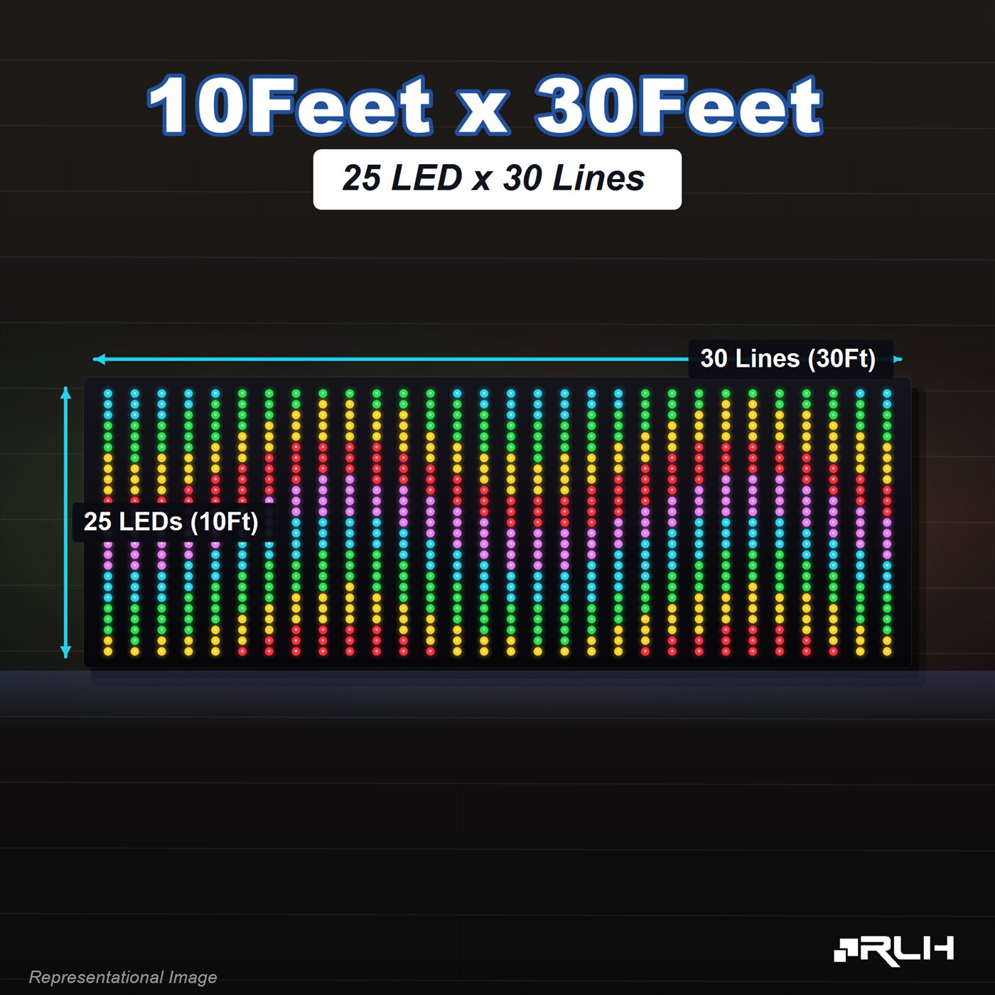 RGB Pixel LED Toran - 10 x 30 Feet