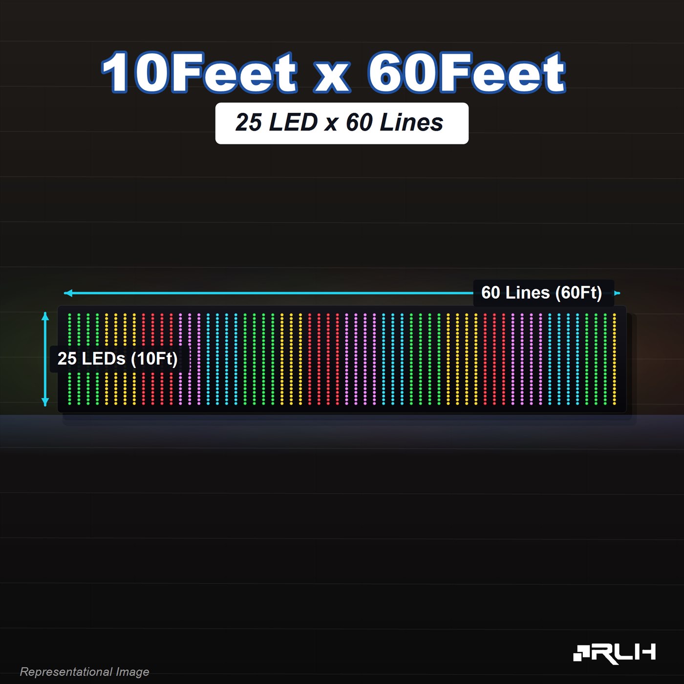 RGB Pixel LED Toran - 10 x 60 Feet
