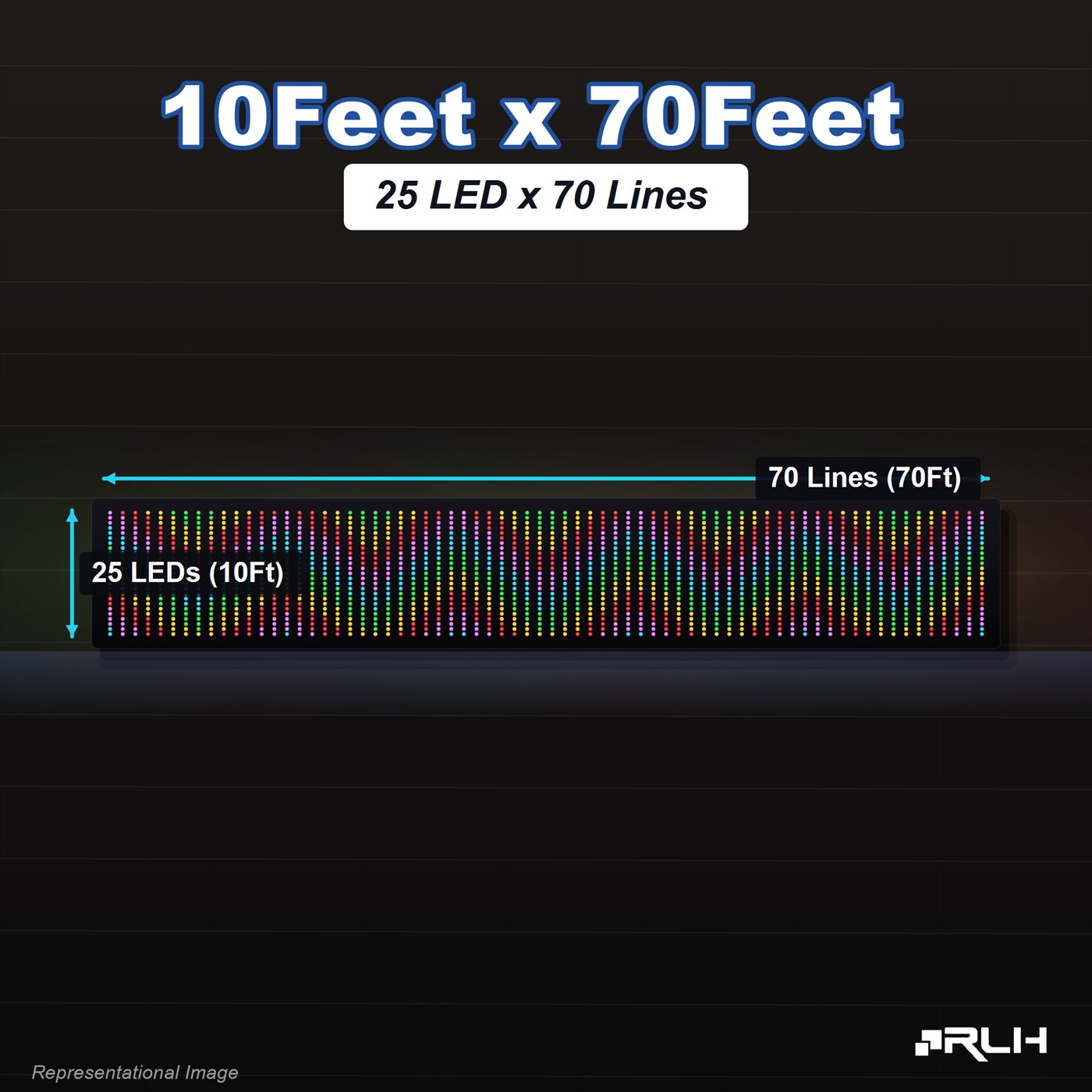 RGB Pixel LED Toran - 10 x 70 Feet