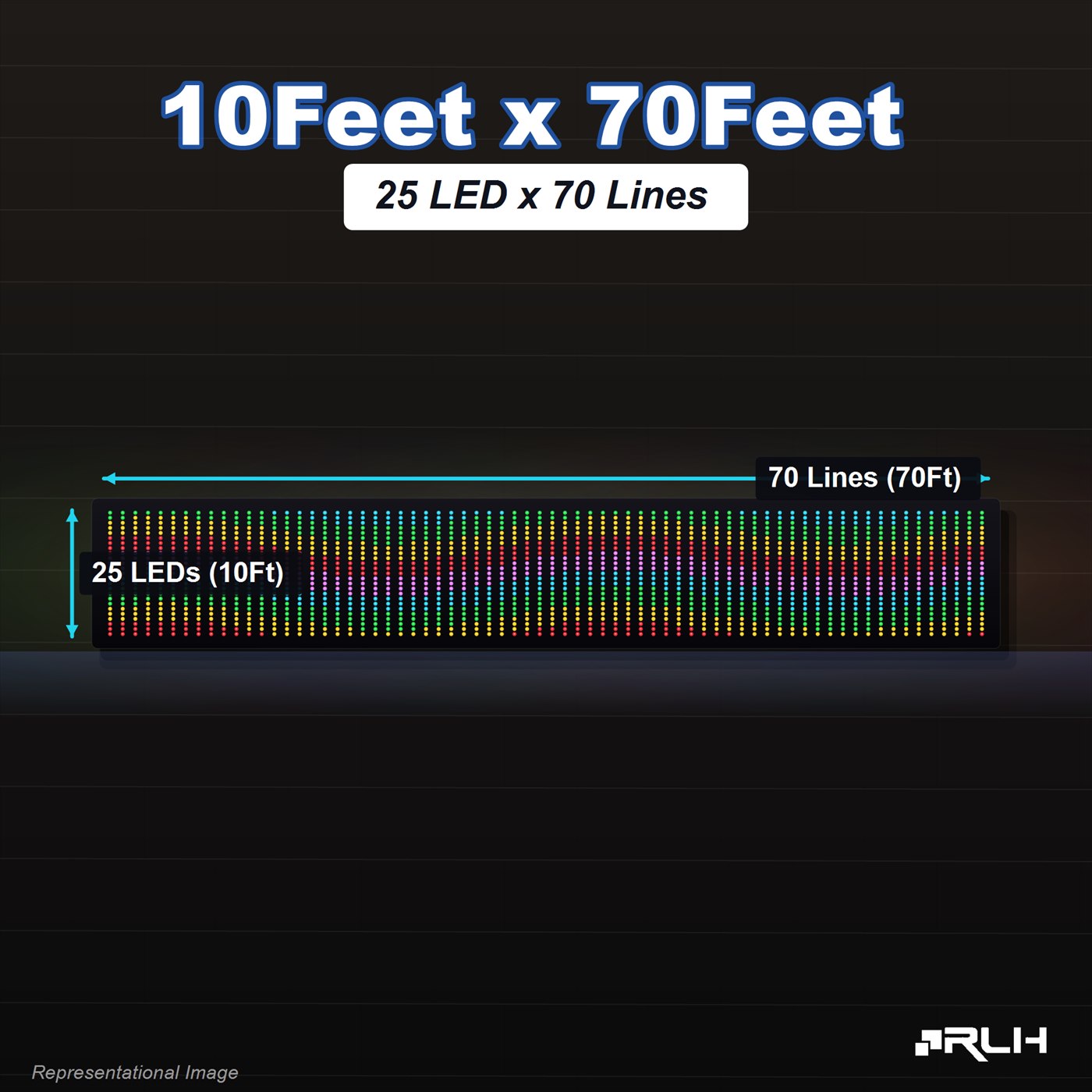 RGB Pixel LED Toran - 10 x 70 Feet - Image 2
