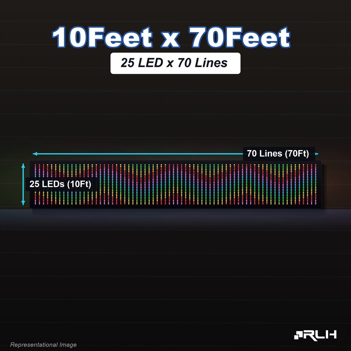 RGB Pixel LED Toran - 10 x 70 Feet - Image 3