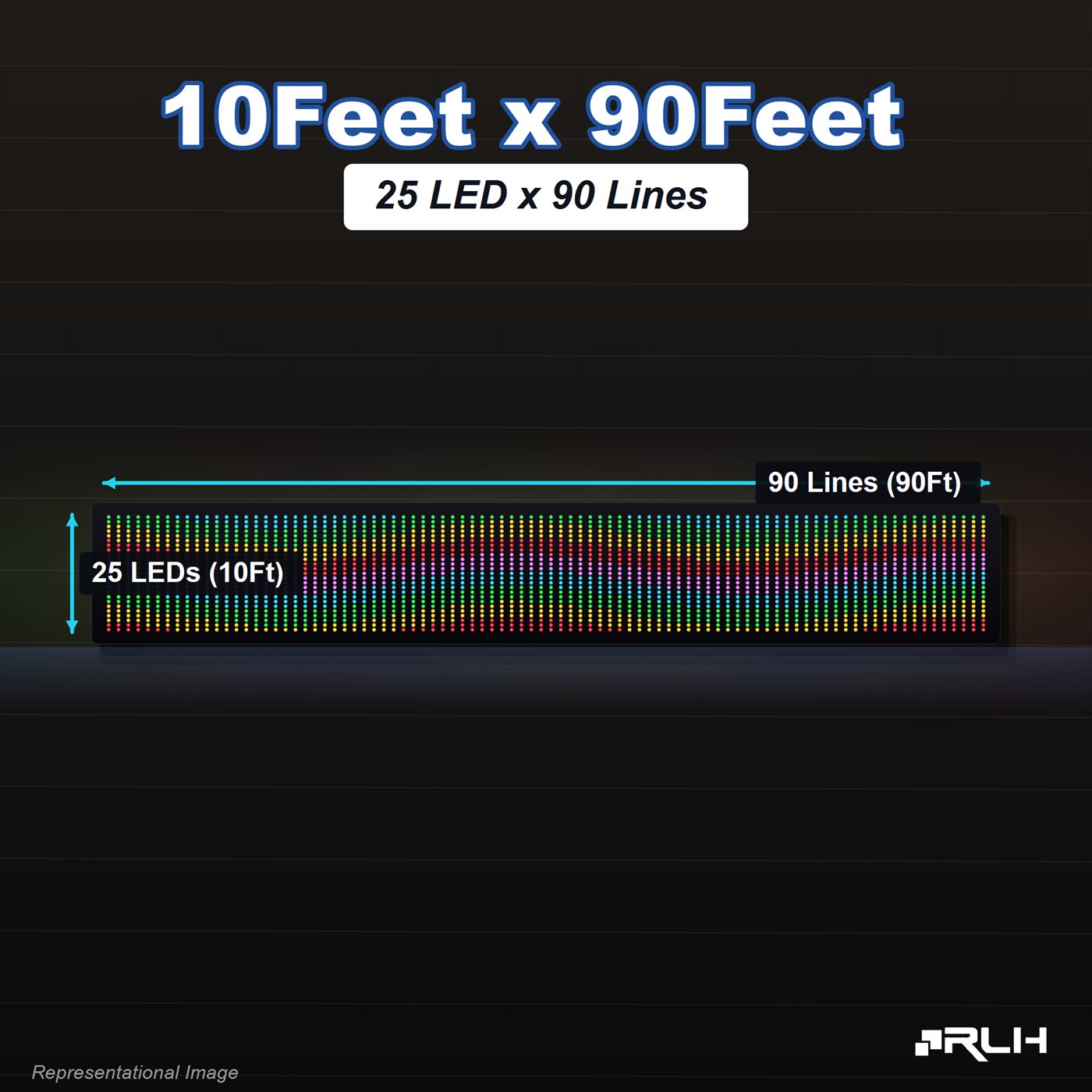 RGB Pixel LED Toran - 10 x 90 Feet