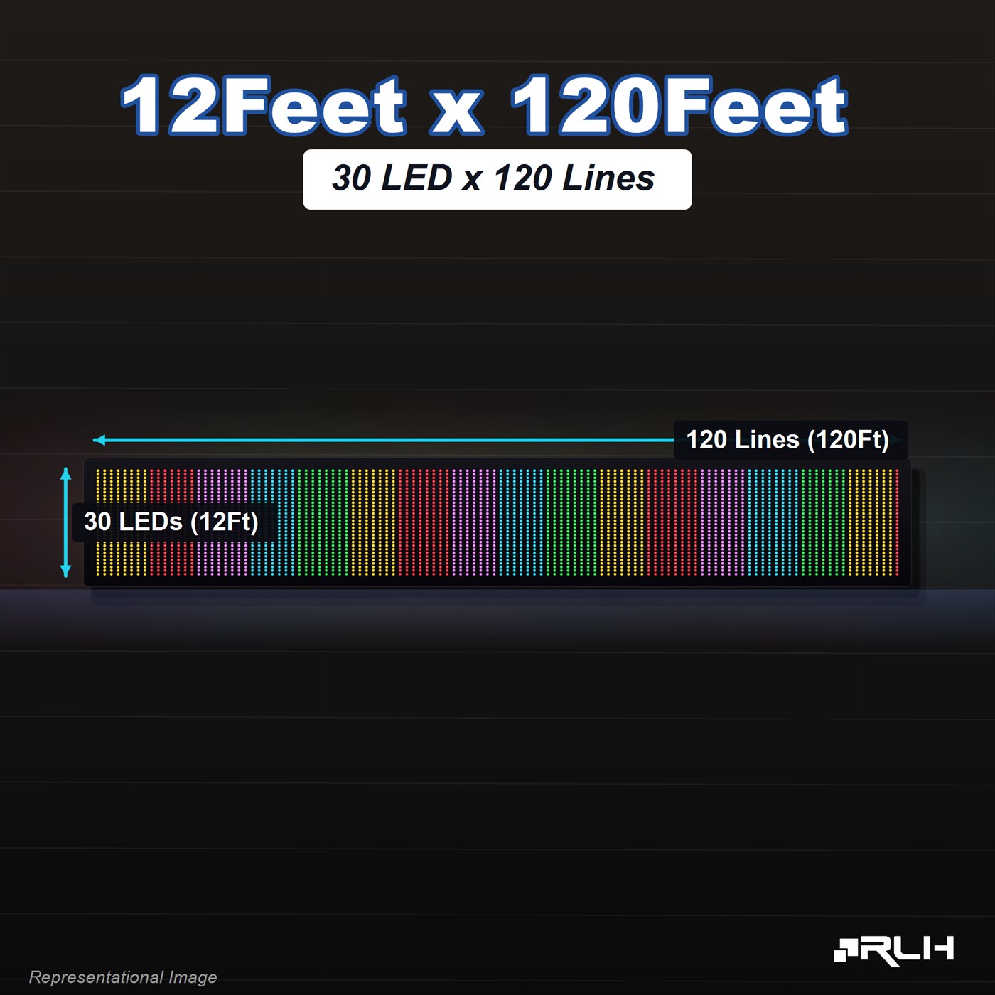 RGB Pixel LED Toran - 12 x 120 Feet