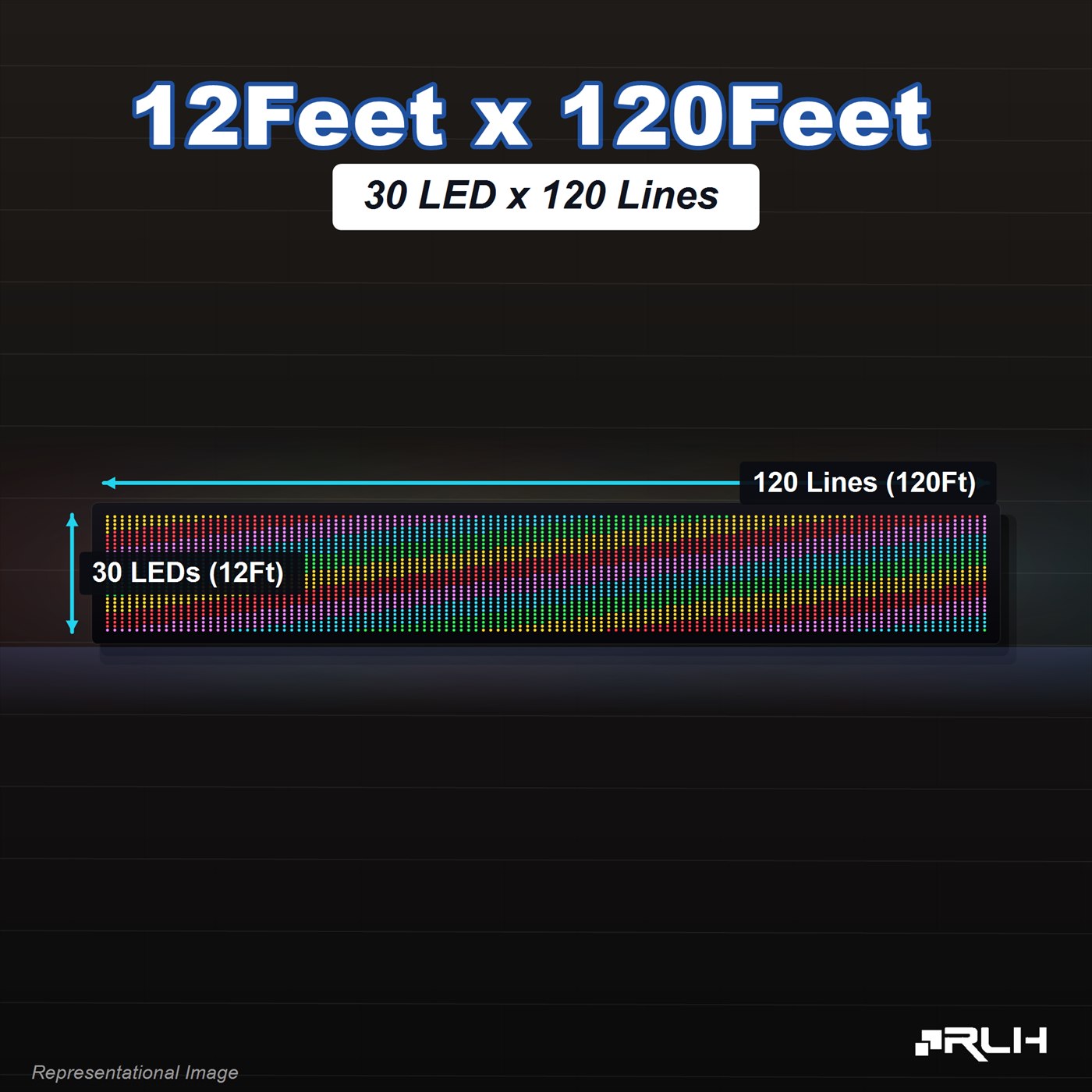 RGB Pixel LED Toran - 12 x 120 Feet - Image 3