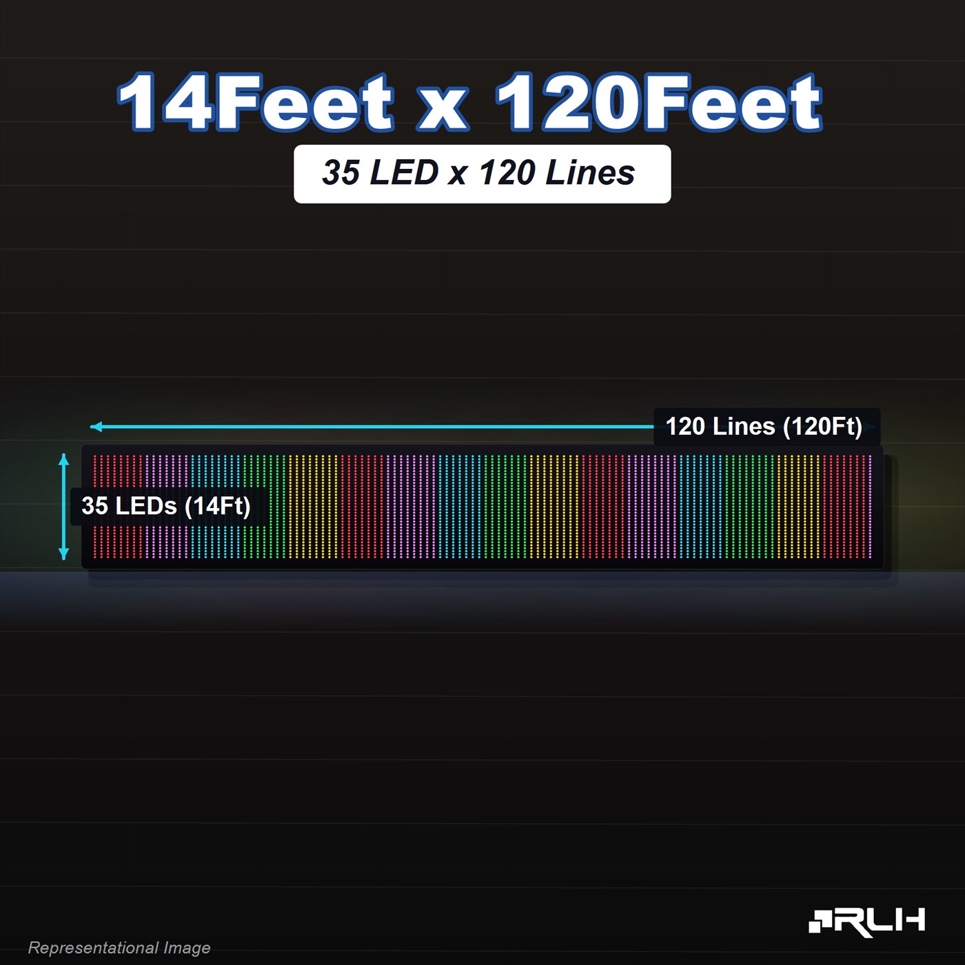RGB Pixel LED Toran - 14 x 120 Feet