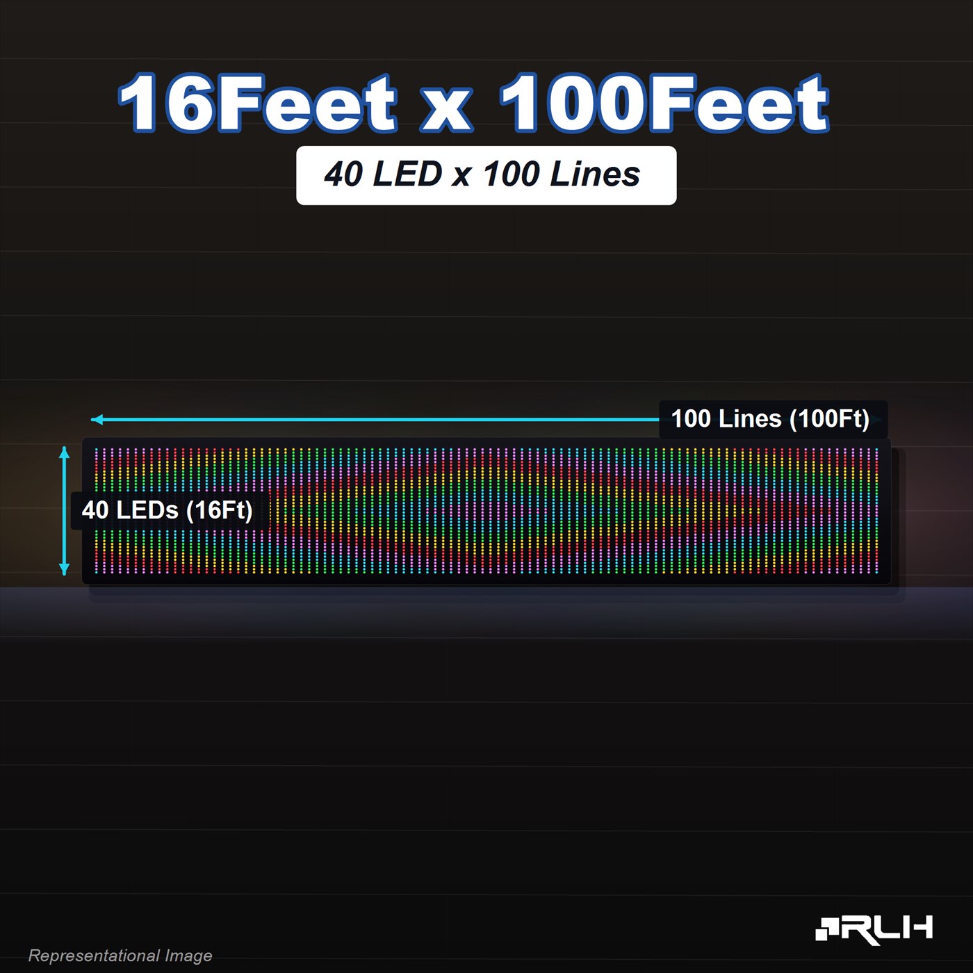 RGB Pixel LED Toran - 16 x 100 Feet - Image 3