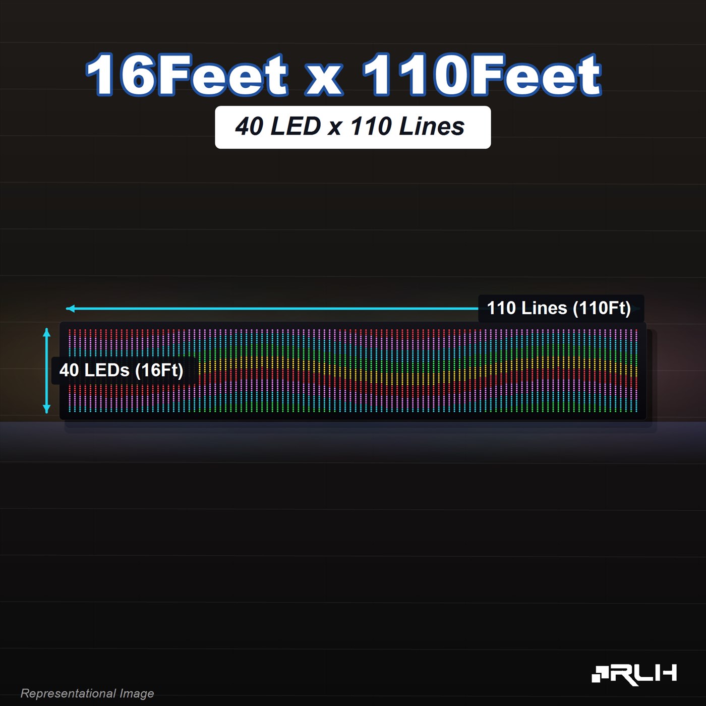 RGB Pixel LED Toran - 16 x 110 Feet - Image 3