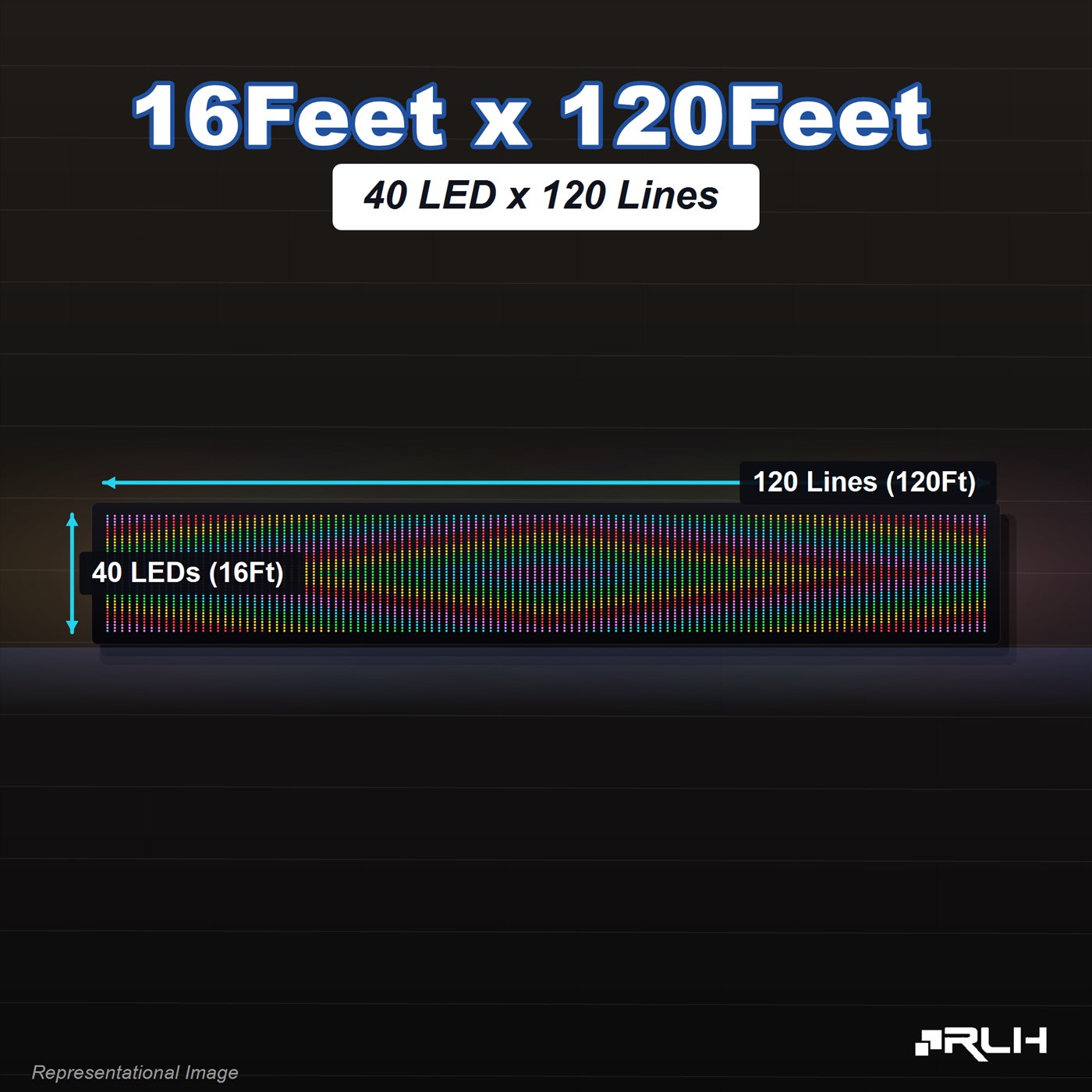 RGB Pixel LED Toran - 16 x 120 Feet - Image 2