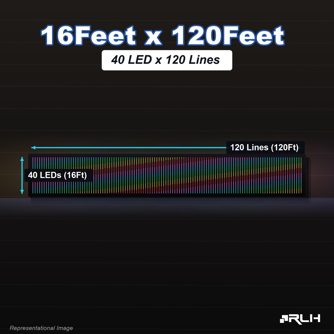RGB Pixel LED Toran - 16 x 120 Feet - Image 3