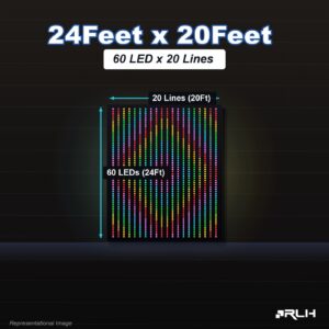 RGB Pixel LED Toran - 24 x 20 Feet