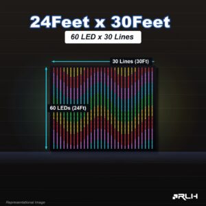 RGB Pixel LED Toran - 24 x 30 Feet