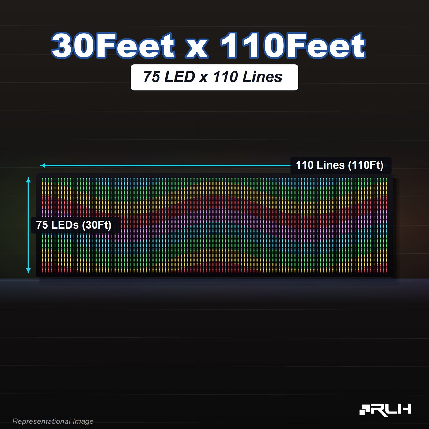 RGB Pixel LED Toran - 30 x 110 Feet - Image 3