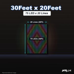 RGB Pixel LED Toran - 30 x 20 Feet