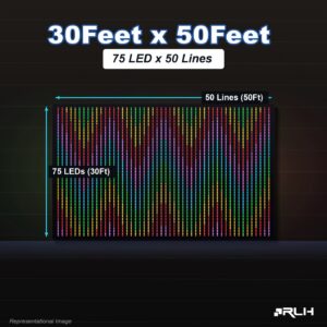 RGB Pixel LED Toran - 30 x 50 Feet