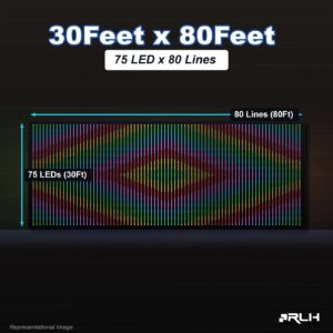 RGB Pixel LED Toran - 30 x 80 Feet