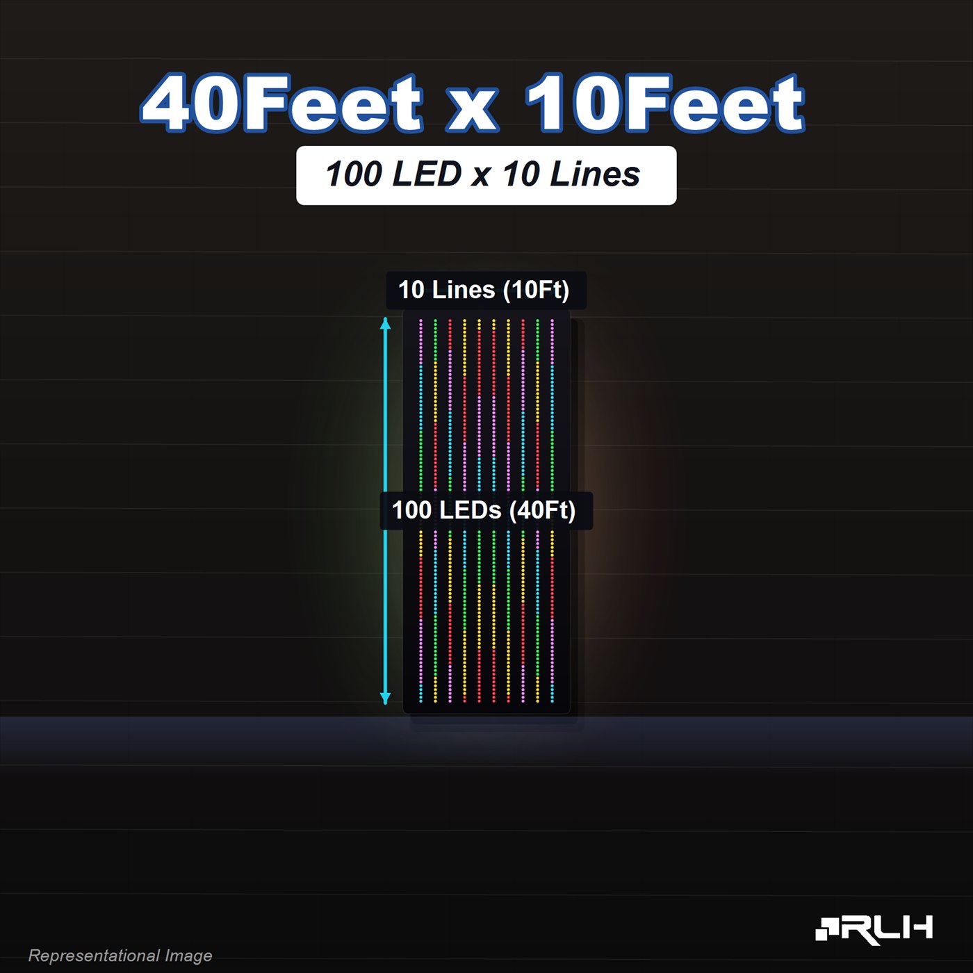 RGB Pixel LED Toran - 40 x 10 Feet