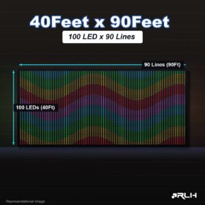 RGB Pixel LED Toran - 40 x 90 Feet