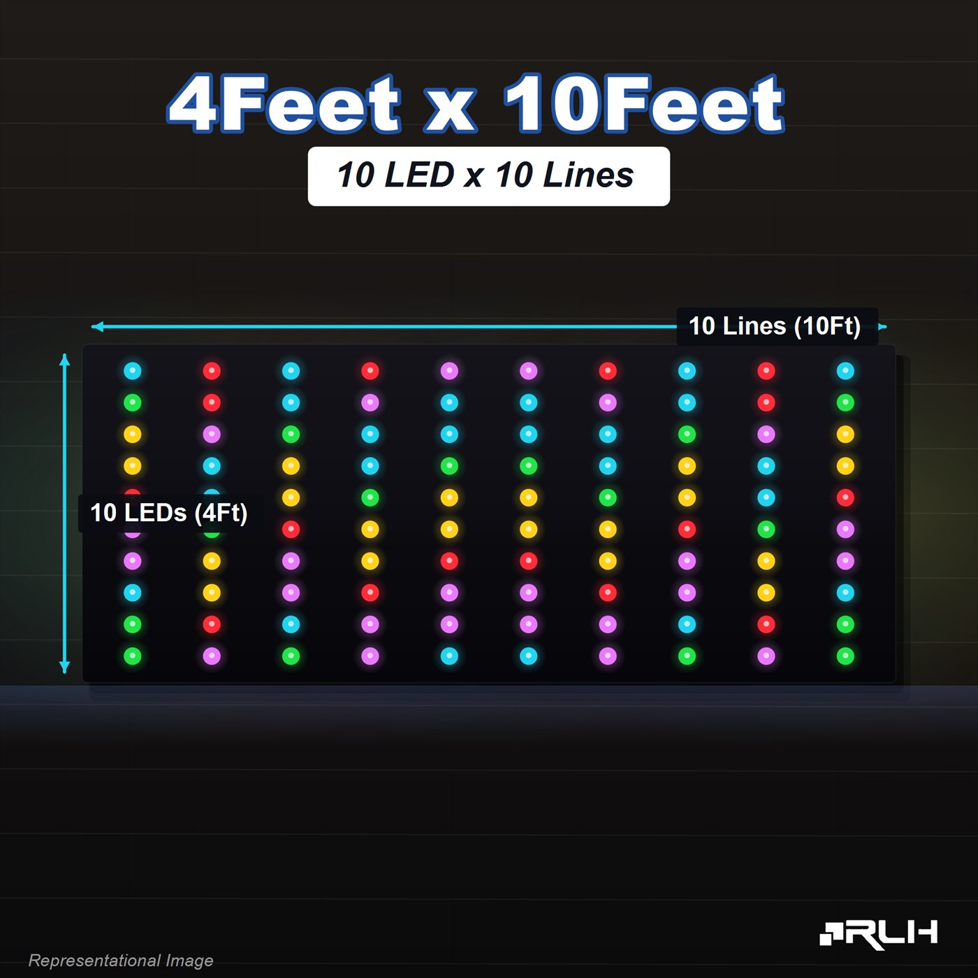 RGB Pixel LED Toran - 4 x 10 Feet - Image 2