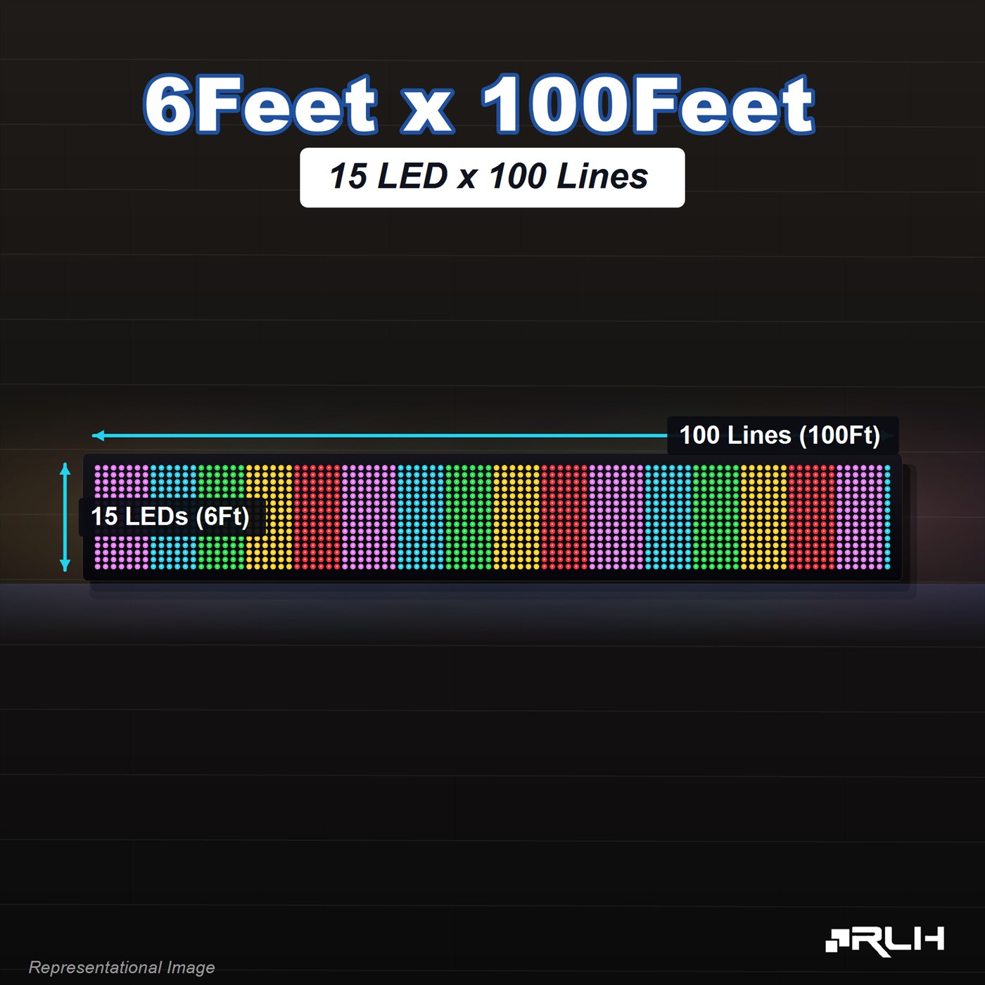 RGB Pixel LED Toran - 6 x 100 Feet