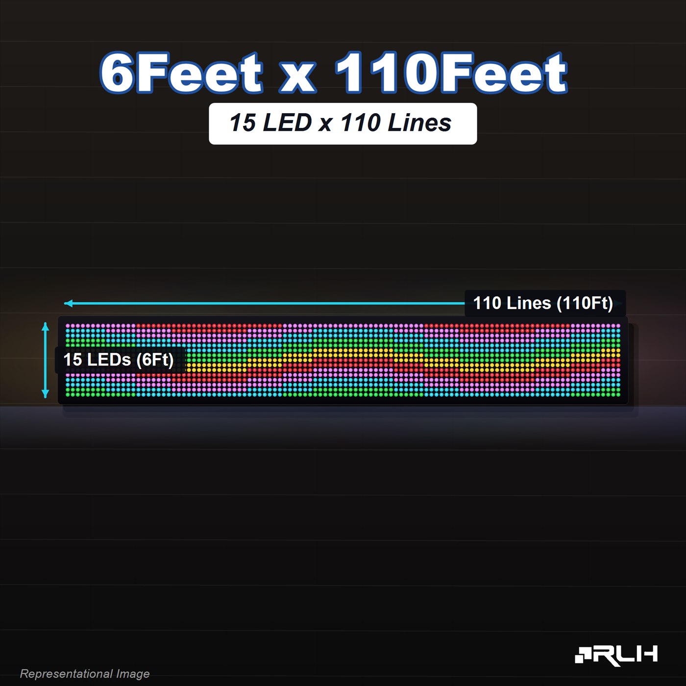 RGB Pixel LED Toran - 6 x 110 Feet - Image 2
