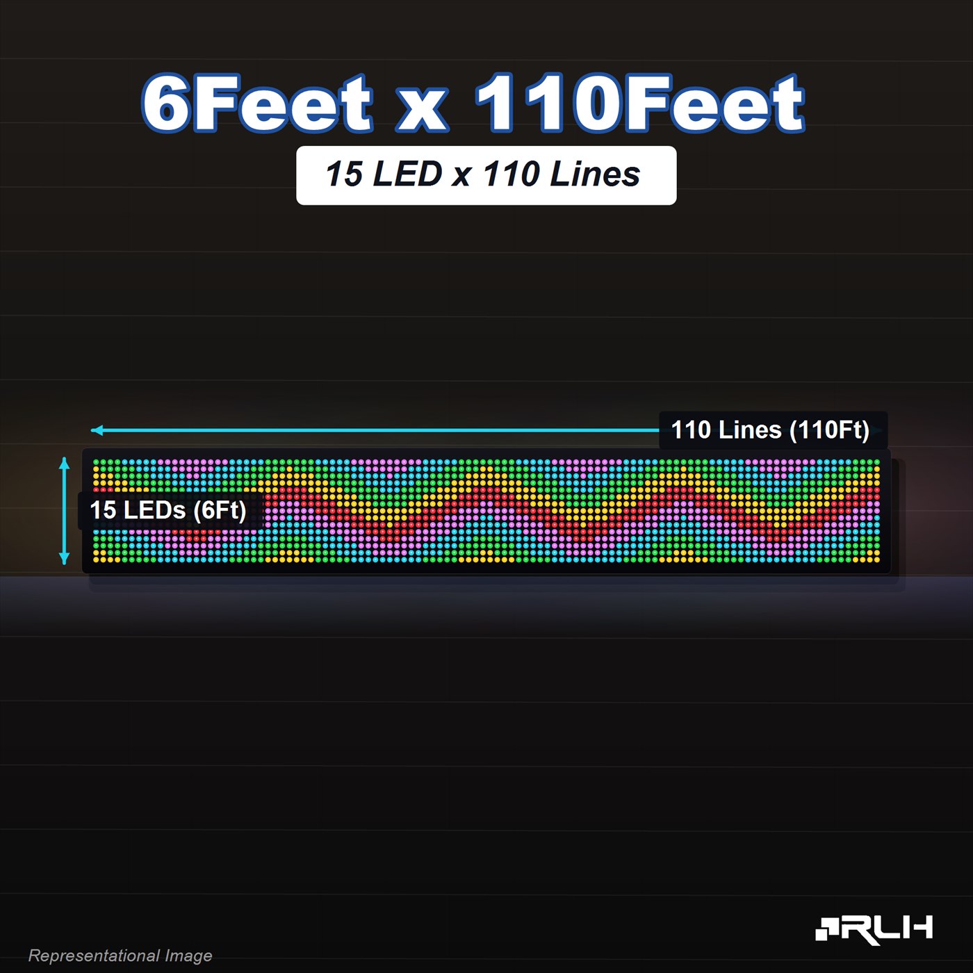RGB Pixel LED Toran - 6 x 110 Feet - Image 3