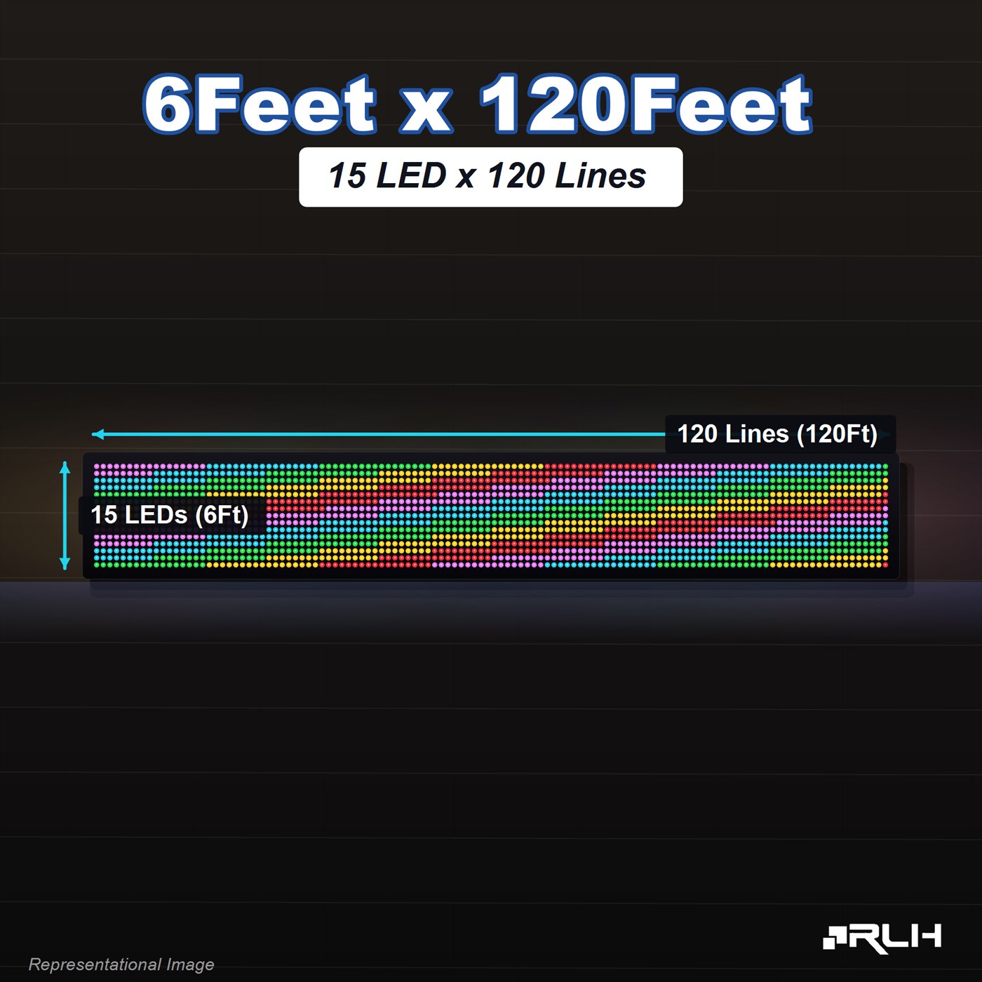 RGB Pixel LED Toran - 6 x 120 Feet - Image 2