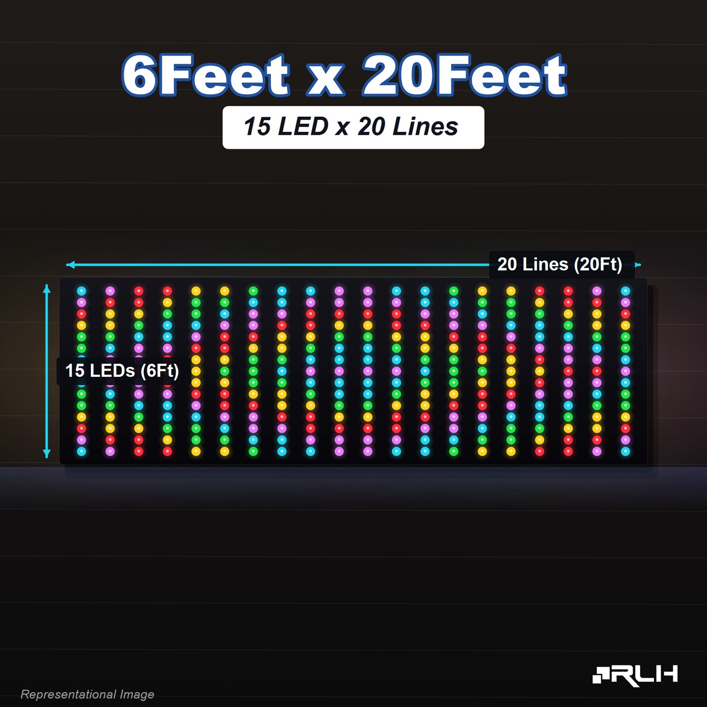 RGB Pixel LED Toran - 6 x 20 Feet - Image 3