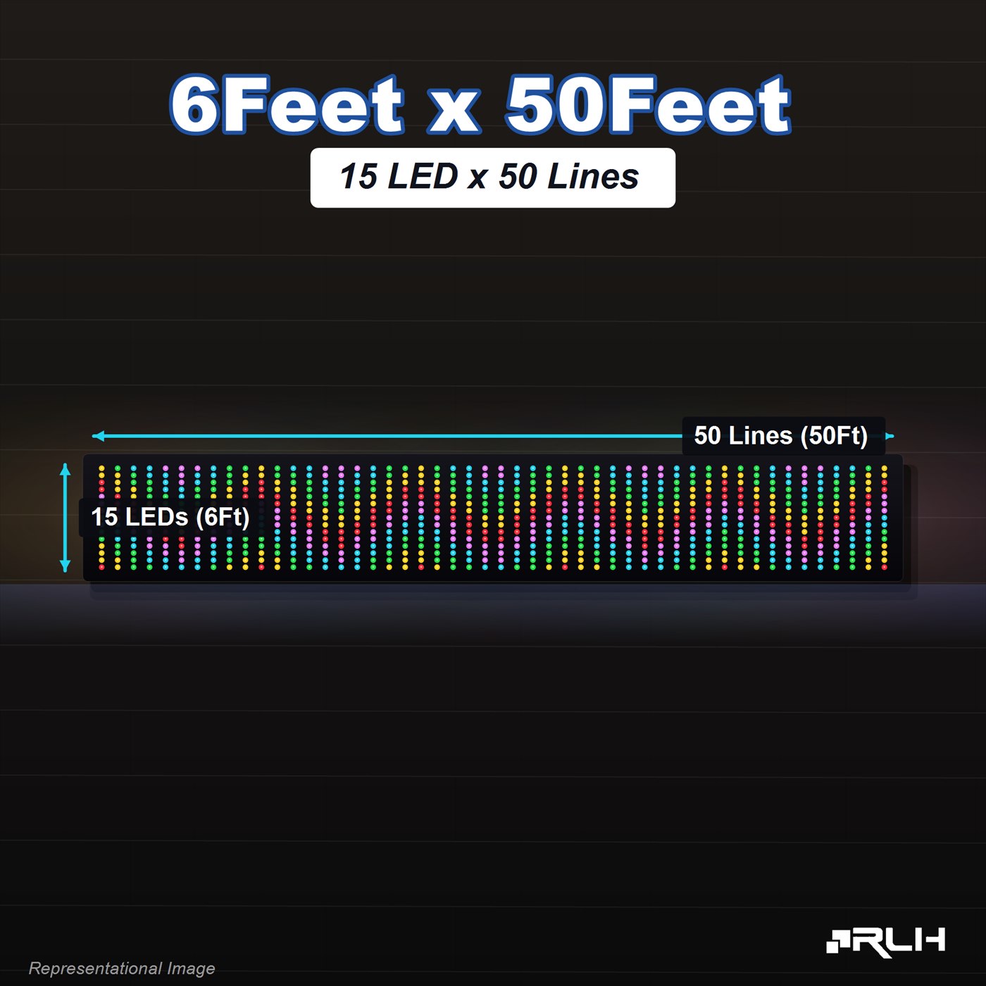 RGB Pixel LED Toran - 6 x 50 Feet