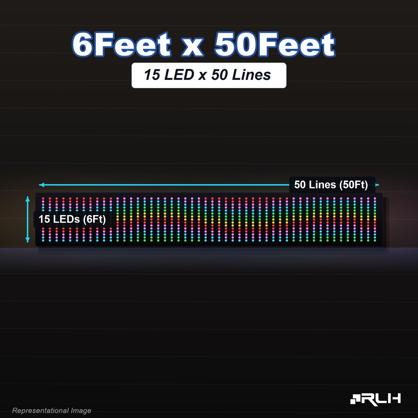 RGB Pixel LED Toran - 6 x 50 Feet - Image 2