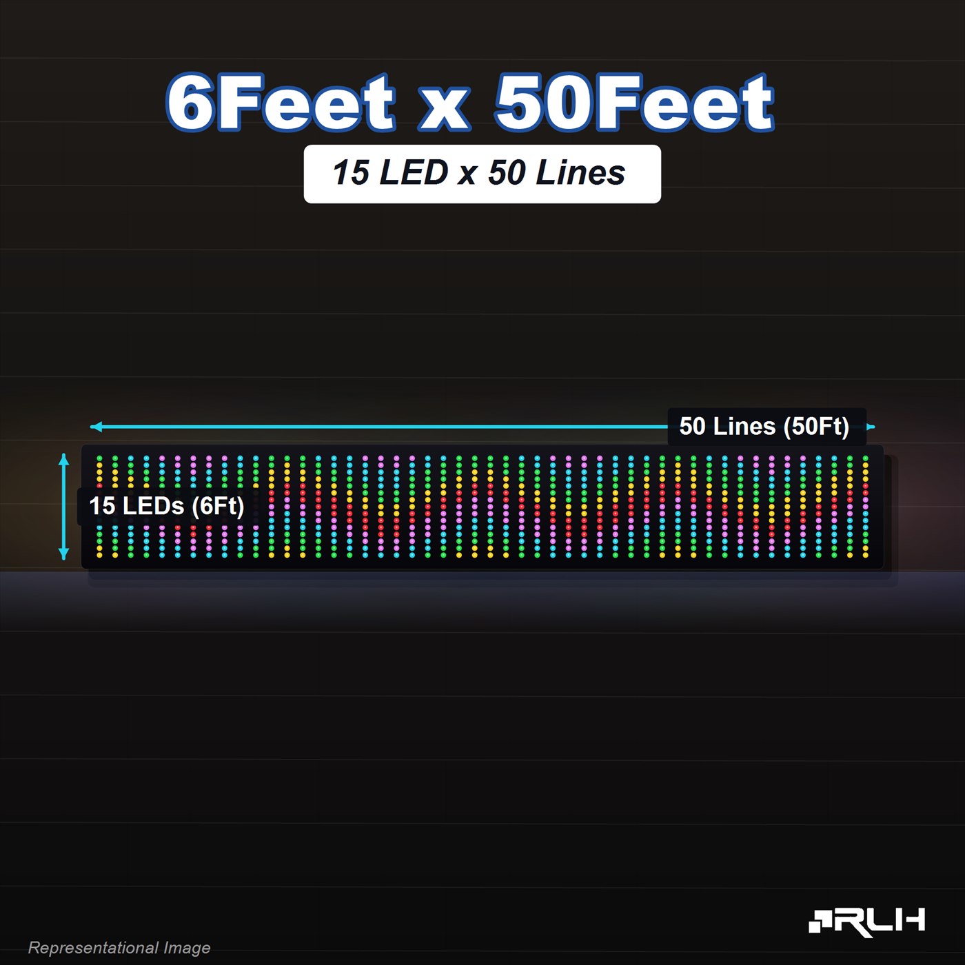 RGB Pixel LED Toran - 6 x 50 Feet - Image 3