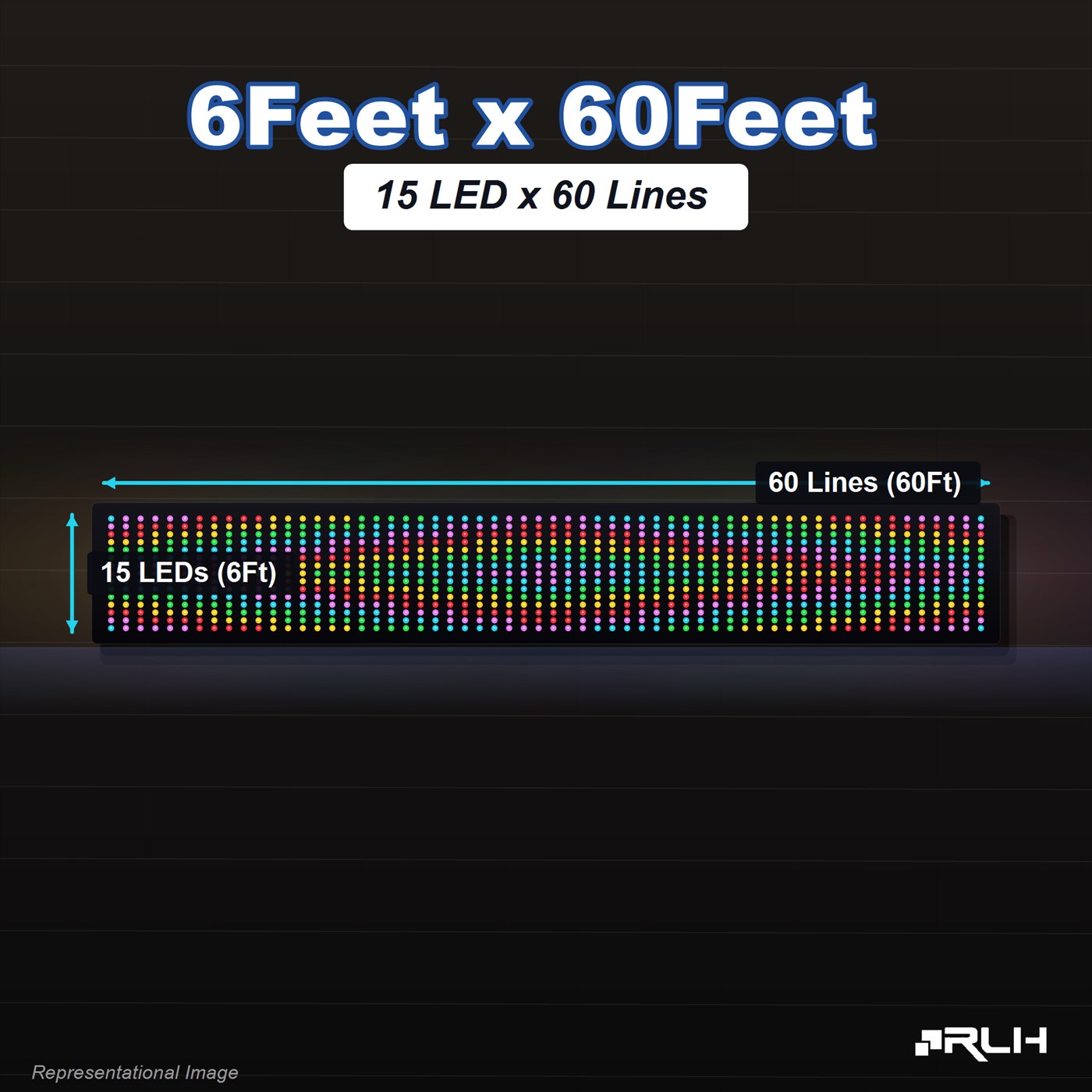 RGB Pixel LED Toran - 6 x 60 Feet
