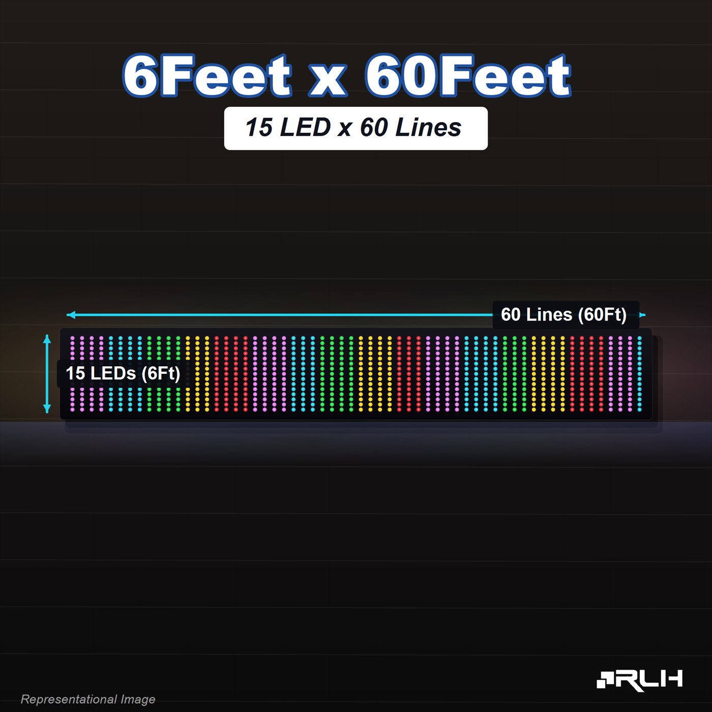 RGB Pixel LED Toran - 6 x 60 Feet - Image 3