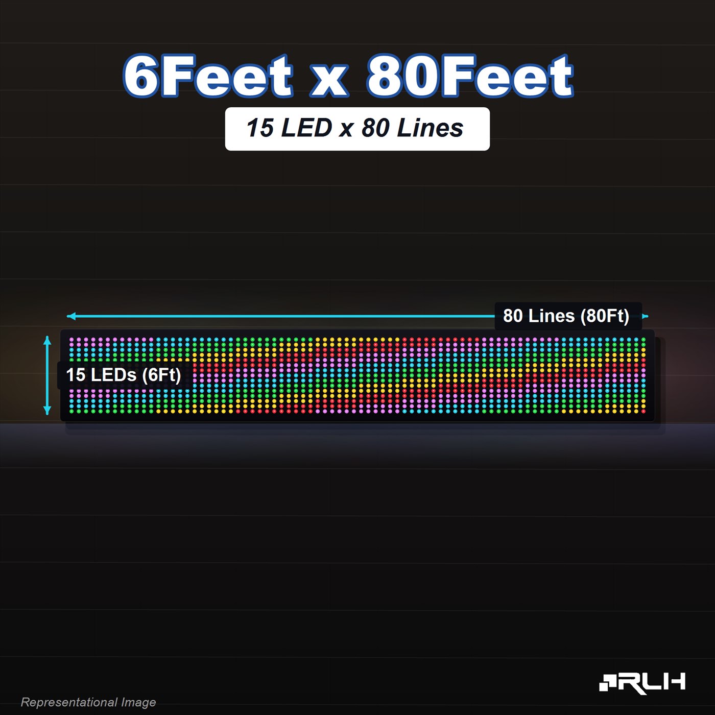 RGB Pixel LED Toran - 6 x 80 Feet