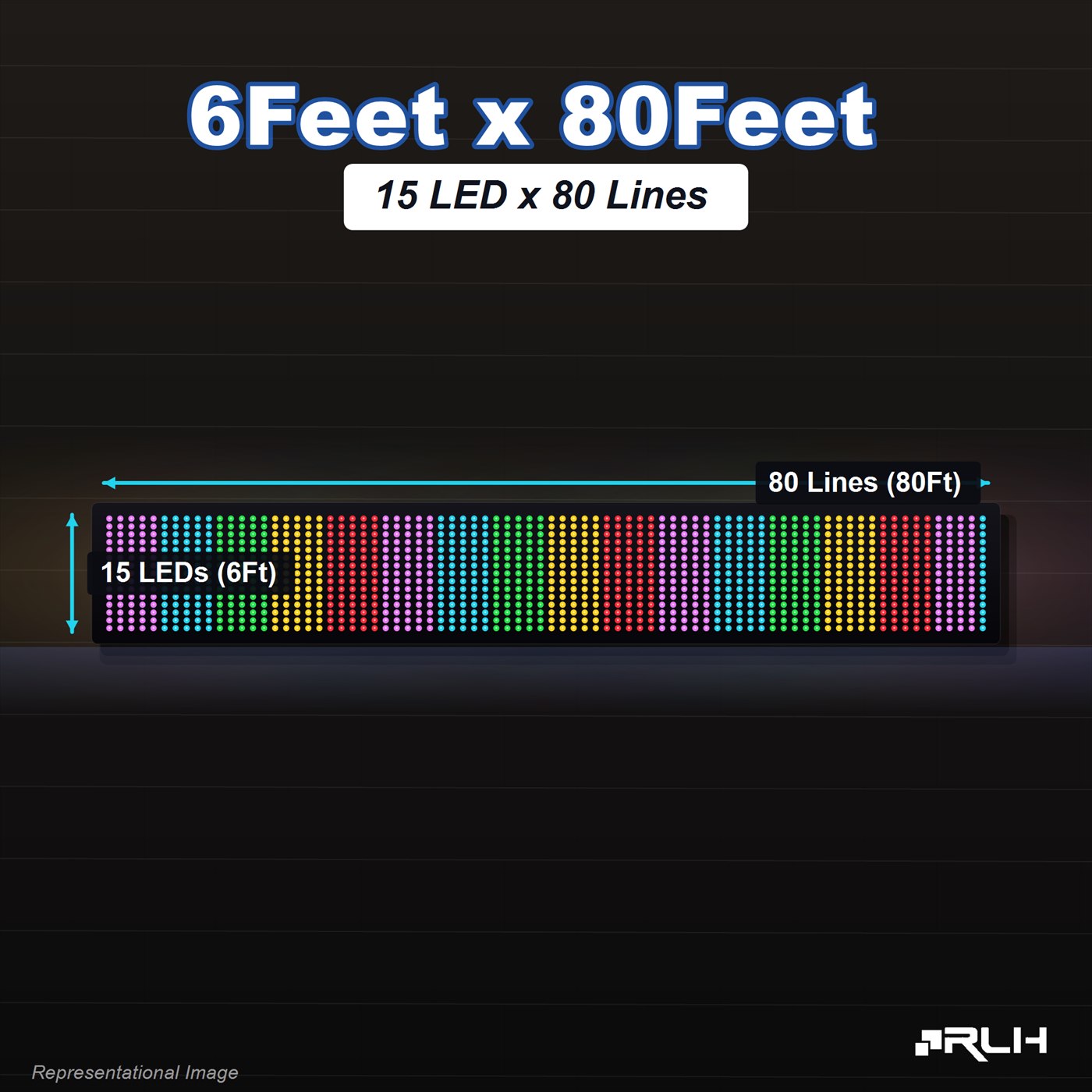 RGB Pixel LED Toran - 6 x 80 Feet - Image 2