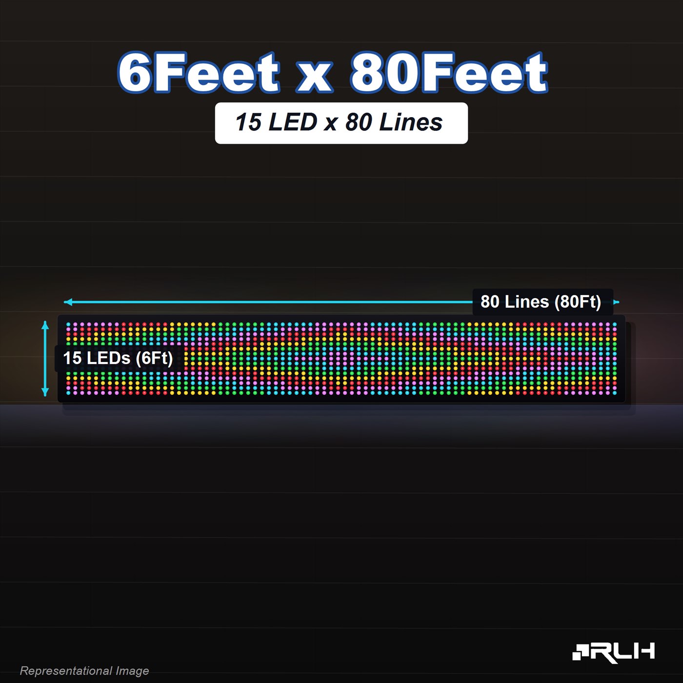 RGB Pixel LED Toran - 6 x 80 Feet - Image 3