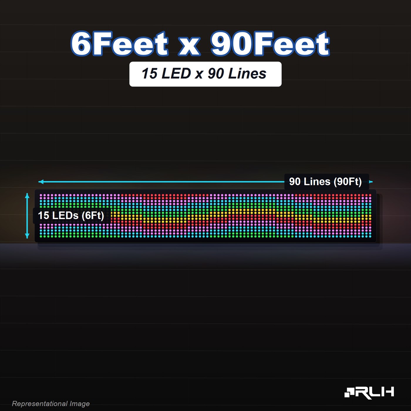 RGB Pixel LED Toran - 6 x 90 Feet - Image 3