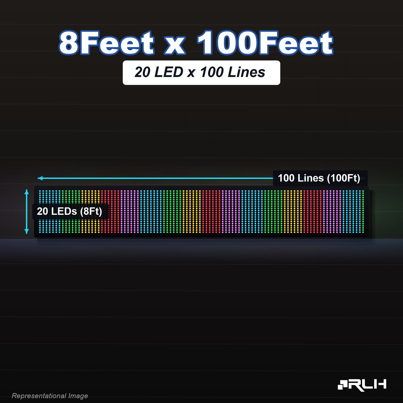 RGB Pixel LED Toran - 8 x 100 Feet
