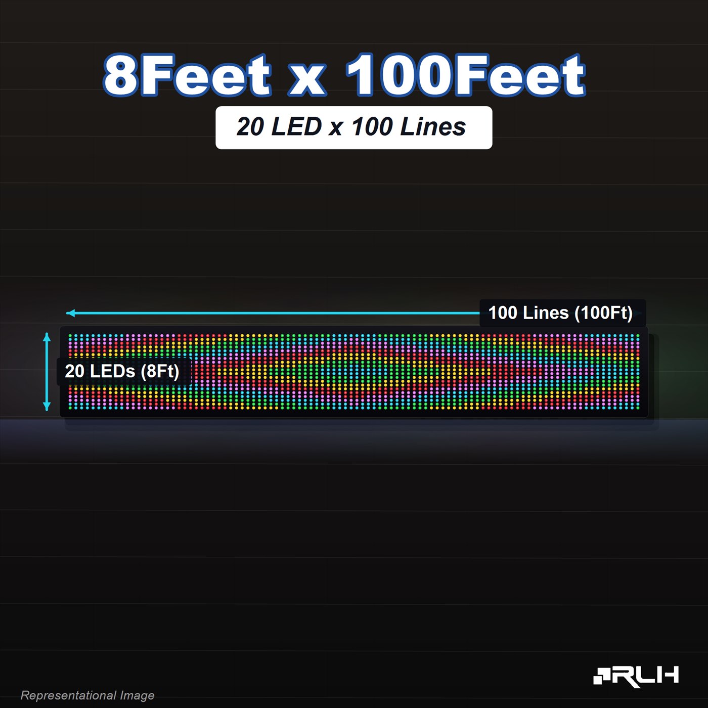 RGB Pixel LED Toran - 8 x 100 Feet - Image 2