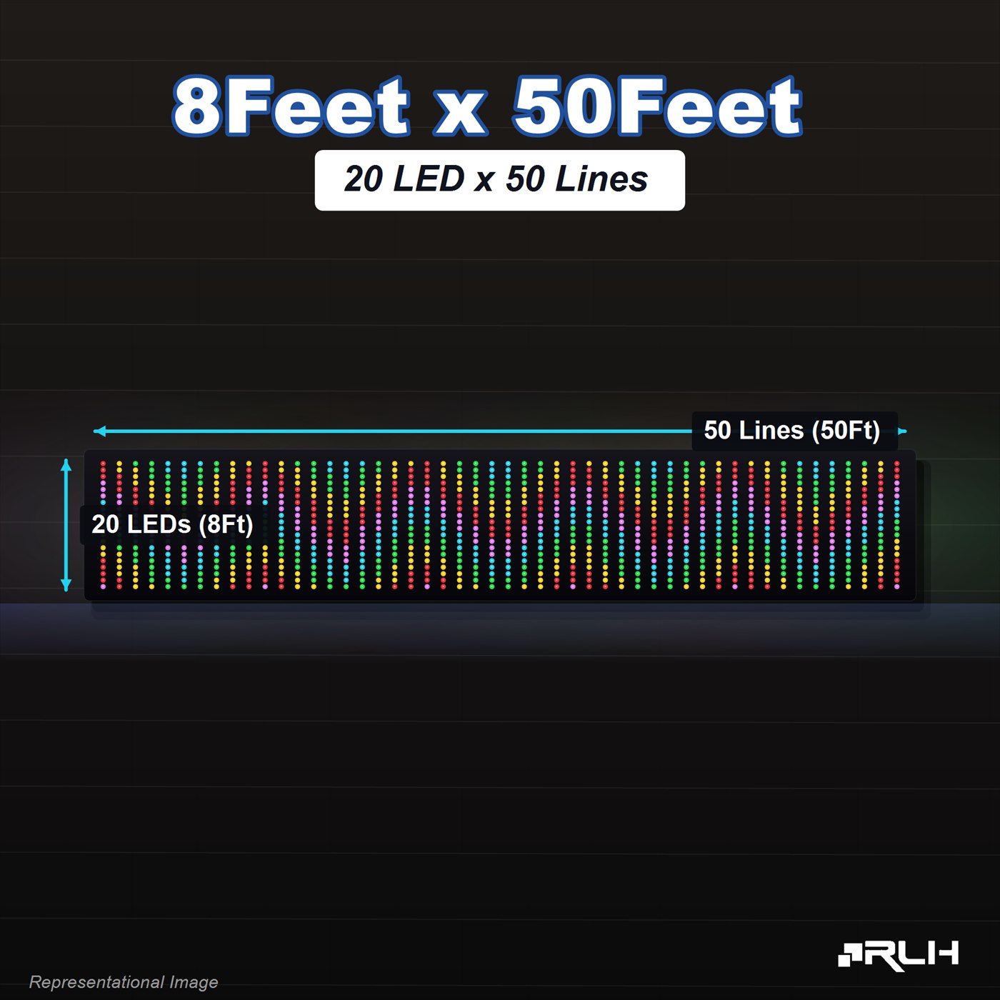 RGB Pixel LED Toran - 8 x 50 Feet