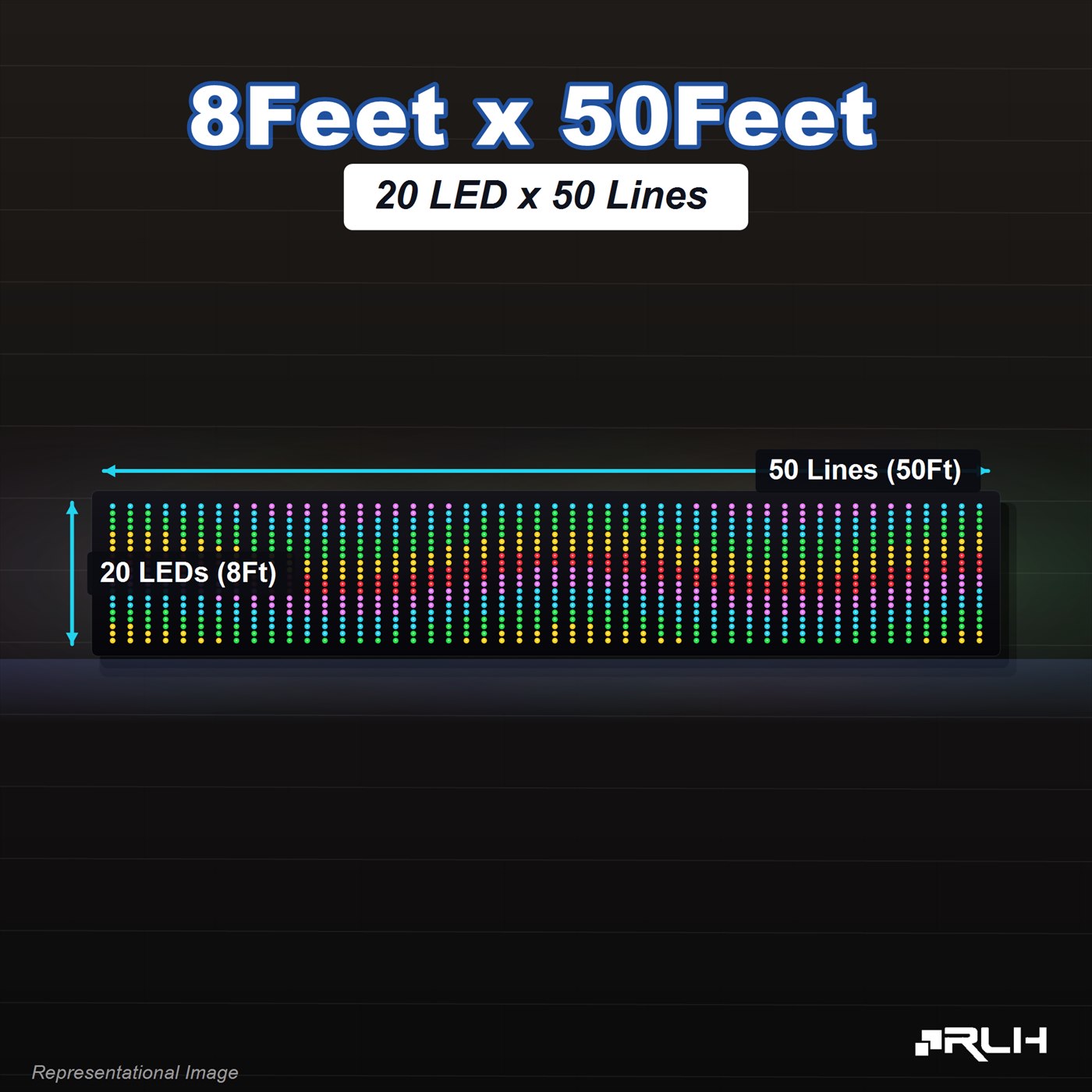 RGB Pixel LED Toran - 8 x 50 Feet - Image 2