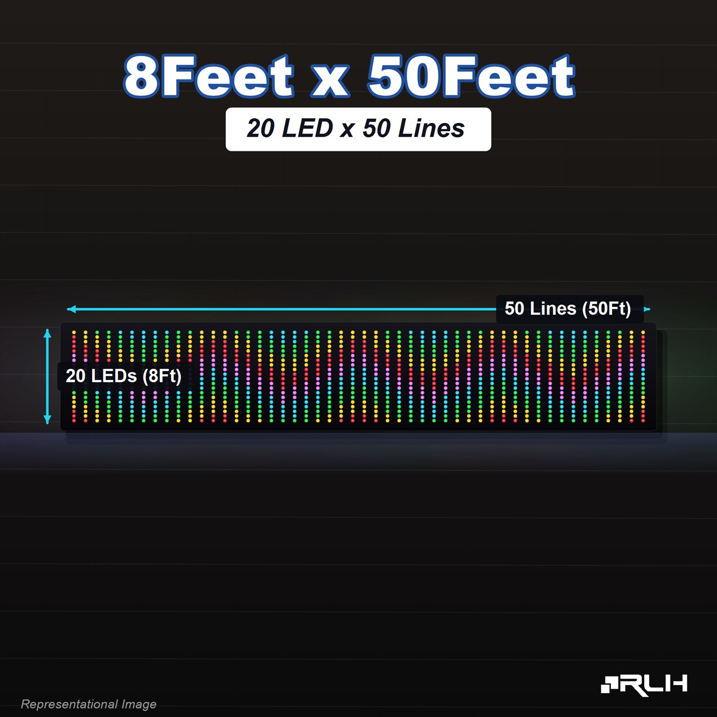 RGB Pixel LED Toran - 8 x 50 Feet - Image 3