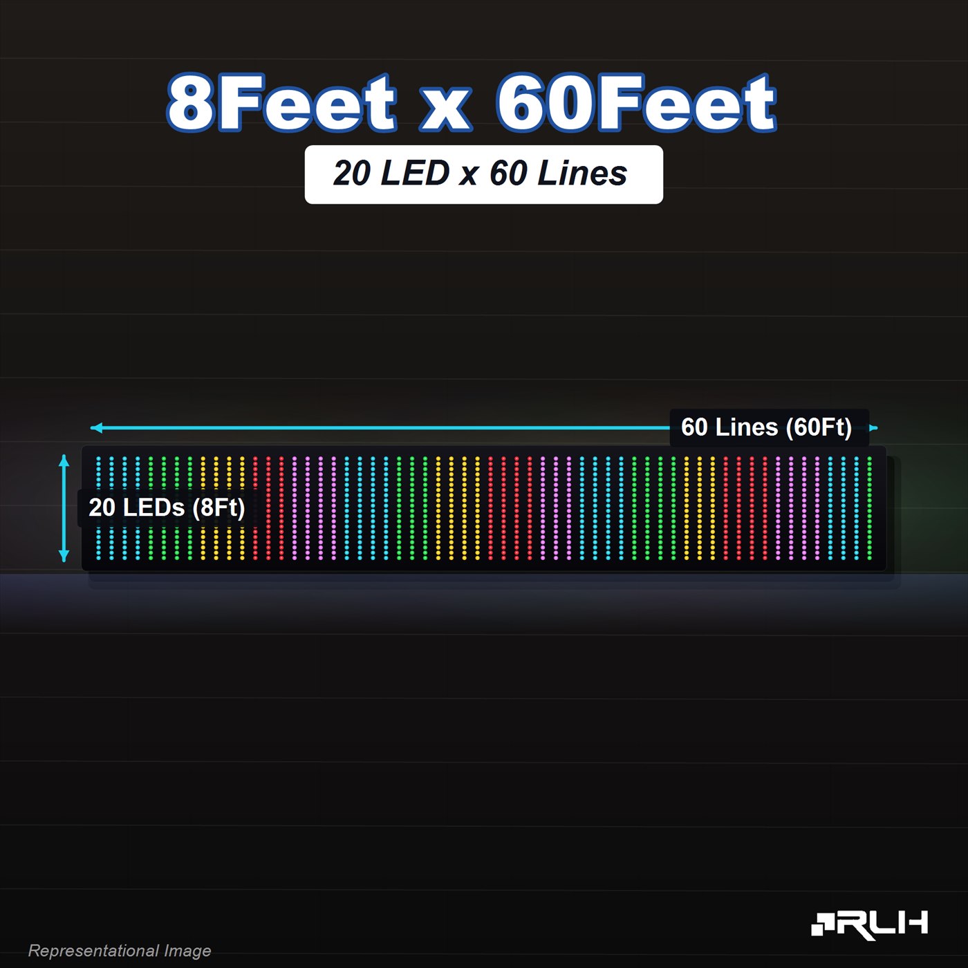 RGB Pixel LED Toran - 8 x 60 Feet - Image 3